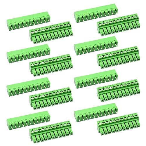 8 Sätze mit 3,81 mm Schraubklemmenblöcken und -buchsen für die Leiterplattenmontage, Buchsen mit Löchern, 11-polige 300-V-8-A-Klemmenblöcke und -buchsen, 28–16 AWG, für Heim- und Industrieprojekte 8 Sätze mit 3,81 mm Schraubklemmenblöcken und -buchsen für die Leiterplattenmontage, Buchsen mit Löchern, 11-polige 300-V-8-A-Klemmenblöcke und -buchsen, 28–16 AWG, für Heim- und Industrieprojekte von BORDSTRACT