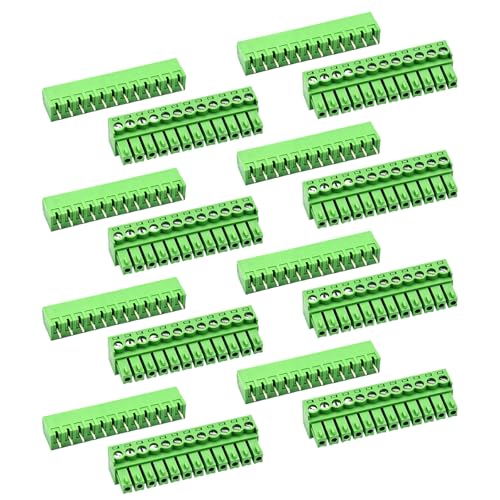 8 Sätze mit 3,81 mm Schraubklemmenblöcken und -buchsen für die Leiterplattenmontage, Buchsen mit Löchern, 12-polige 300-V-8-A-Klemmenblöcke und -buchsen, 28–16 AWG, für Heim- und Industrieprojekte 8 Sätze mit 3,81 mm Schraubklemmenblöcken und -buchsen für die Leiterplattenmontage, Buchsen mit Löchern, 12-polige 300-V-8-A-Klemmenblöcke und -buchsen, 28–16 AWG, für Heim- und Industrieprojekte von BORDSTRACT