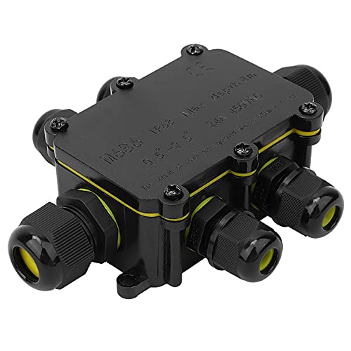 Anschlussdose im Freien wasserdicht, IP68 Kunststoff-Kabelsteckergehäuse T100 450VAC 24A UL94V-2 für Straßenlaternen Erdbeleuchtung Gartenleuchten M686(6 Way) von BORDSTRACT