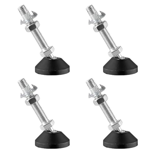 BORDSTRACT 4Pcs M8 Nivellierfüße mit T-Mutter (D40*M8*50), verstellbare Gewindenivellierer, rutschfeste Möbel-Nivellierer, schwere Maschinen-Nivellierfüße für Werkbänke, mechanische Geräte von BORDSTRACT