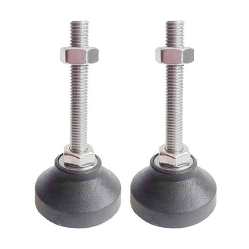 BORDSTRACT Gummibodenausgleichsplatte, 2 Pcs M5 Verstellbare Möbelbeine, Metall-Nivellierfüße mit Gewinde, leicht verstellbare Möbel-Nivellierer, für alle Arten von Möbelfüßen, Regal(D40*M5*L50) von BORDSTRACT
