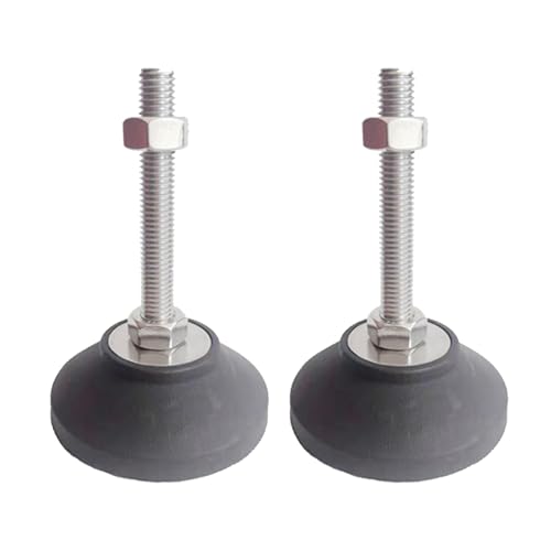 BORDSTRACT Gummibodenausgleichsplatte, 2 Pcs M6 Verstellbare Möbelbeine, Metall-Nivellierfüße mit Gewinde, leicht verstellbare Möbel-Nivellierer, für alle Arten von Möbelfüßen, Regal(D30*M6*L40) von BORDSTRACT