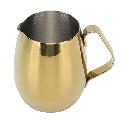 BORDSTRACT Kaffee-/Milchbecher aus Edelstahl 304 Für Cappuccino Und Latte Art, Eleganter Goldener Milchaufschäumkrug(600 ml) von BORDSTRACT