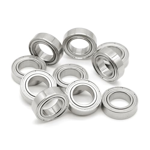BORDSTRACT MR138ZZ Rillenkugellager, 10 Stück 8mm x 13mm x 4mm Doppelseitig metallisch abgedichtete Miniaturlager aus Wälzlagerstahl für rotierende Maschinen von BORDSTRACT
