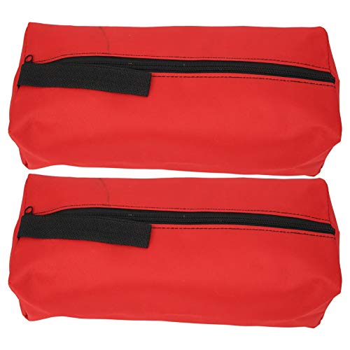 BORDSTRACT Reißverschluss-Werkzeugtaschen, 2-teilige Polyster-Werkzeugtaschen mit Aufhängeöse, Werkzeug-Organizer für kleine Werkzeuge und Kleinteile(rot) von BORDSTRACT