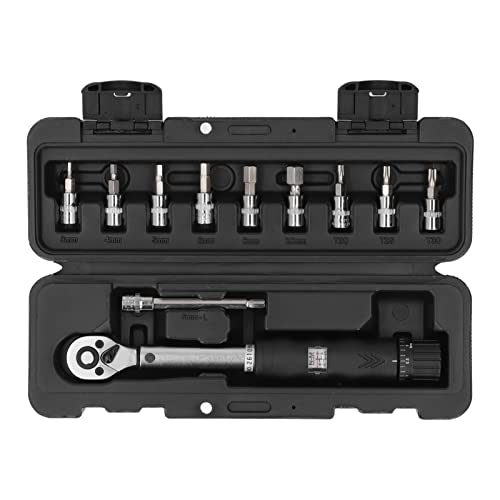 BORDSTRACT Torsion Wrench, 2 Way Rotation Preset 2 to 14NM Adjustable Torsion Wrench Set with 9 Sockets 1/4 Drive for Car Tires Engine Chassis Repair Mechanical Assembly BORDSTRACT Torsion Wrench, 2 Way Rotation Preset 2 to 14NM Adjustable Torsion Wrench Set with 9 Sockets 1/4 Drive for Car Tires Engine Chassis Repair Mechanical Assembly von BORDSTRACT