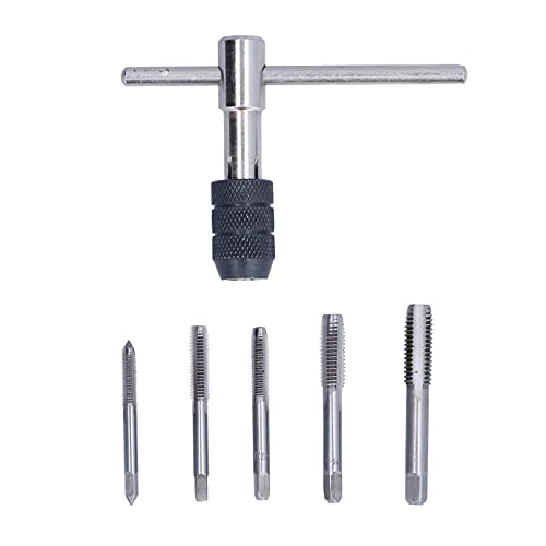 BORDSTRACT Windeisen-Set, Ratschen-T-Griff-Wasserhahnhalter-Schraubenschlüssel-Set Mit 5 Metrischen M6 M7 M8 M10 M12 Maschinengewindebohrern BORDSTRACT Windeisen-Set, Ratschen-T-Griff-Wasserhahnhalter-Schraubenschlüssel-Set Mit 5 Metrischen M6 M7 M8 M10 M12 Maschinengewindebohrern von BORDSTRACT