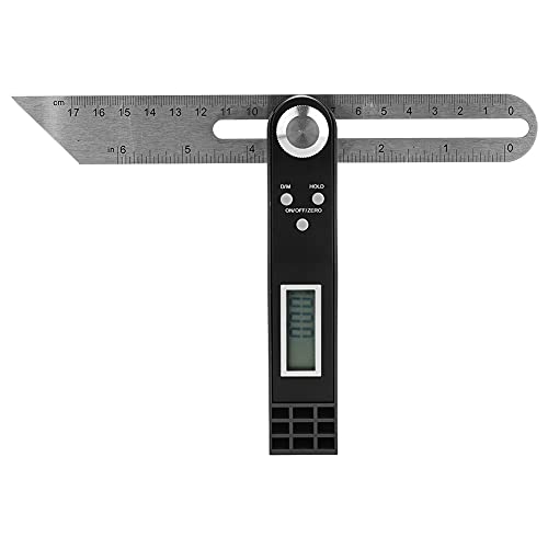 Digitaler T-Winkelmesser Universalwerkzeug T-Schräglehre Winkelmesser Digitaler Goniometer mit LCD-Volldisplay und Edelstahlklinge Active Angel Lineal Hohe Auflösung Genaue Messungen(0-360°) von BORDSTRACT