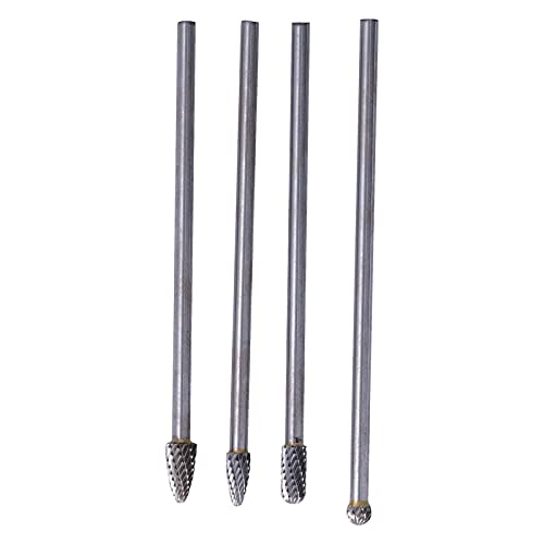 Drehdatei, 4pcs 6 mm Schaft -Wolfram -Carbid -Aluminium -Rotationsdateien Langer Fräser für Holzbearbeitung von BORDSTRACT