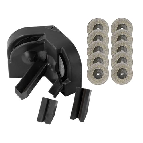 Drill Bit Sharpener Set Grinder Diamond Grinding Disc 3 Auxiliary Tool Drill Machine Blade Kit Electric Twist for Workshop Construction (Black) von BORDSTRACT