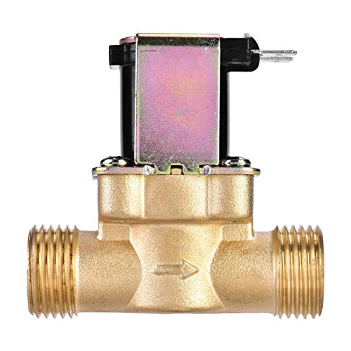 Elektrisches Magnetventil, G1/2" DC 24V stromlos geschlossen Messing Elektro-Magnet-Magnetventil Wasserdruckregelventil für Wassersteuerung von BORDSTRACT