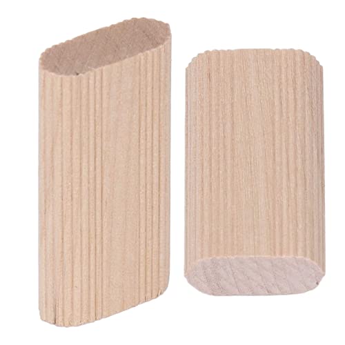 Holz-Passstifte, 50 Stück Holzbearbeitungs-Hartholz-Einsteckdübel Für Professionelle Tischler-Heimwerker- Und Handwerksprojekte(8 * 22 * 40MM) von BORDSTRACT