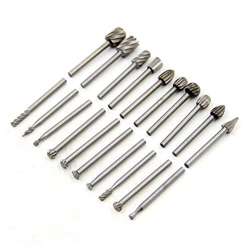 Holzbearbeitung kleiner Rotationsdatei, 20pcs 3 mm Hochgeschwindigkeitsstahl -Schnittschleife für die Gravur von BORDSTRACT