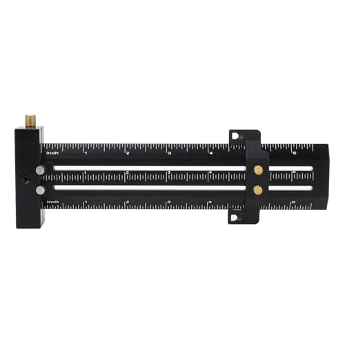 Holzbearbeitungsschreiber Begrenzung Paralleler vertikaler Markierende Doppellinie Lineal Lesen T -Form Square für Holzarbeiter (Schwarz) von BORDSTRACT