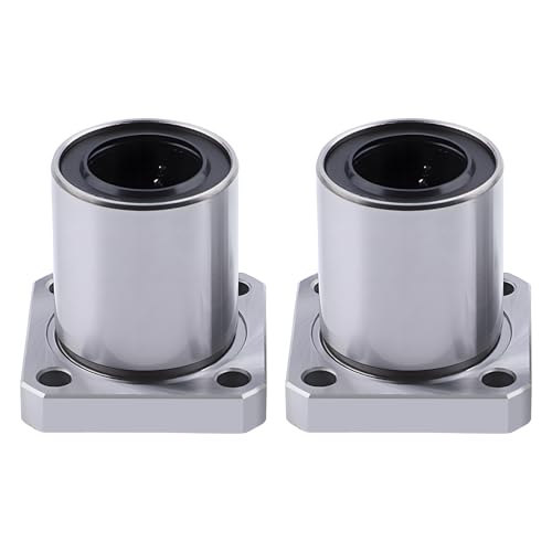 LMK20UU Linearkugellager mit quadratischem Flansch, 20 mm Bohrungsdurchmesser, 32 mm Außendurchmesser, 42 mm Länge mit doppelseitiger Gummidichtung für CNC, 3D-Drucker, 2 Stück von BORDSTRACT