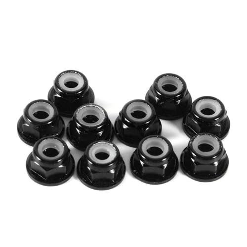 Selbst verriegelung mutter, 10 Stück M4 Aluminium legierung, eloxiert Nylon einsatz Sechs kant verschluss mutter für Motoren und andere Kfz-Teile mechanische und industrielle von BORDSTRACT