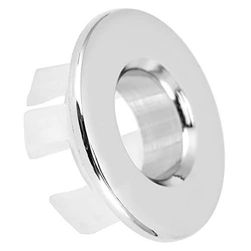 Spülbecken-Überlaufring, 30 Mm Messing-Spüllochabdeckung Für Badezimmer, Küchenspüle, Toilette, Waschbecken(Silber) von BORDSTRACT