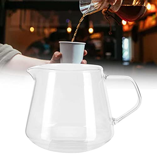 Transparenter Tee-Servierkrug, hoher Borosilikat-Sharing-Becher zum Halten von Milchkaffeesaft(400ml) von BORDSTRACT