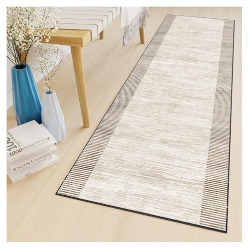 BORKOY Beiger Flurteppich Läufer 40x120cm Abstraktes Muster, Rutschfester Waschbarer Korridorteppich Anpassbare Küchenläufer Meterware für Schlafzimmer Wohnzimmer Moderner Polyester Langläufer BORKOY Beiger Flurteppich Läufer 40x120cm Abstraktes Muster, Rutschfester Waschbarer Korridorteppich Anpassbare Küchenläufer Meterware für Schlafzimmer Wohnzimmer Moderner Polyester Langläufer von BORKOY