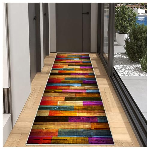 BORKOY Flurläufer Teppich Läufer Flur rutschfest Küchenläufer Waschbar Teppichläufer Flur Küchenteppich 80x250cm Läufer Teppich Flur Bunt Carpet Teppich für küche Flurteppich für Eingang Schlafzimmer BORKOY Flurläufer Teppich Läufer Flur rutschfest Küchenläufer Waschbar Teppichläufer Flur Küchenteppich 80x250cm Läufer Teppich Flur Bunt Carpet Teppich für küche Flurteppich für Eingang Schlafzimmer von BORKOY