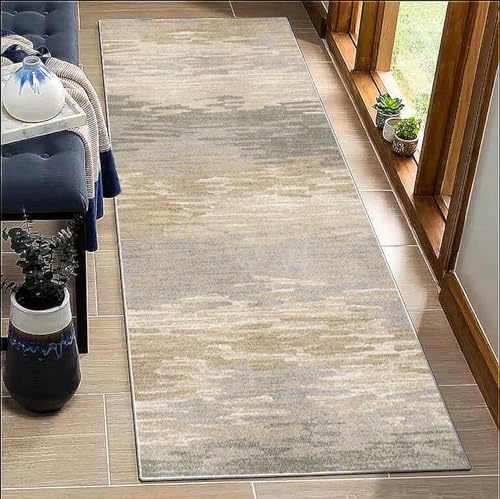 BORKOY Läufer Lang Flur Teppich Hellbraun Modern 50x350cm Abstract rutschfest Waschbar Küchenteppich Korridor Teppichläufer Schlafzimmer Wohnzimmer Eingang Schmutzfangmatte Meterware Anpassbar BORKOY Läufer Lang Flur Teppich Hellbraun Modern 50x350cm Abstract rutschfest Waschbar Küchenteppich Korridor Teppichläufer Schlafzimmer Wohnzimmer Eingang Schmutzfangmatte Meterware Anpassbar von BORKOY