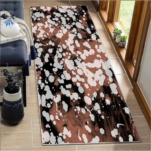 BORKOY Teppich Läufer Flur Lang Schwarz Rot Modern 90x120cm Abstract rutschfest Waschbar Meterware Küchenteppich Korridor Teppichläufer Schlafzimmer Wohnzimmer Anpassbare Größe BORKOY Teppich Läufer Flur Lang Schwarz Rot Modern 90x120cm Abstract rutschfest Waschbar Meterware Küchenteppich Korridor Teppichläufer Schlafzimmer Wohnzimmer Anpassbare Größe von BORKOY