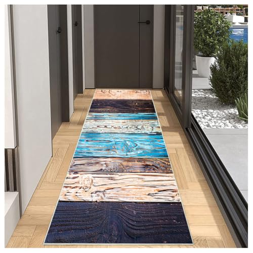 Korridor Teppich Läufer Flur 40x150cm Läufer Flur rutschfest Washchbar Küchenteppich Bunt 3D Holzmaserung Kücheläufer Teppichläufer für Flur Wohnzimmer Küche Büro Schlafzimmer Esszimmer Korridor Teppich Läufer Flur 40x150cm Läufer Flur rutschfest Washchbar Küchenteppich Bunt 3D Holzmaserung Kücheläufer Teppichläufer für Flur Wohnzimmer Küche Büro Schlafzimmer Esszimmer von BORKOY
