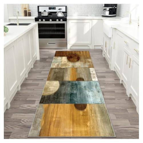 Läufer Flur Lang Küche Schlafzimmer rutschfest Waschbar 60x250cm Bunt Vintage Holzmaserung Teppich Läufer Dauerhaft Läuferteppich KüchenLäufer Korridor Polyester Anpassbar Meterware Läufer Flur Lang Küche Schlafzimmer rutschfest Waschbar 60x250cm Bunt Vintage Holzmaserung Teppich Läufer Dauerhaft Läuferteppich KüchenLäufer Korridor Polyester Anpassbar Meterware von BORKOY