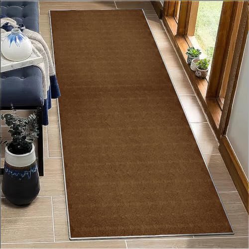 Teppich Läufer Flur Lang Braun rutschfest Küchenläufer Waschbar Geometrisches Flurteppich 40x80cm Korridor Teppichläufer Lang Küchenteppich Für Küche Wohnzimmer Schlafzimmer Teppichläufer Dekor von BORKOY