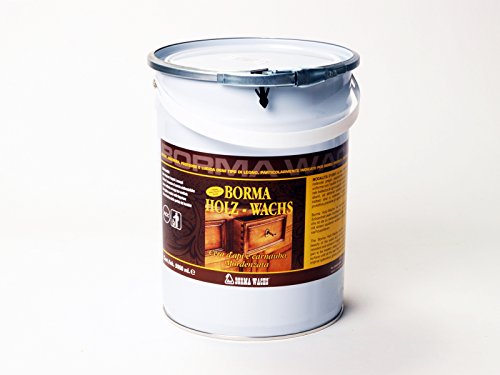 5 Liter Holzwachs Fußboden Möbel Pflege Politur (Braun Antik) von Borma Wachs