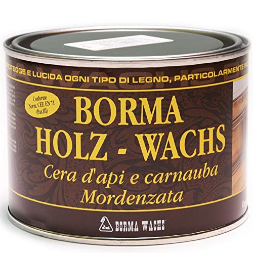 500ml Holzwachs EN-71/3 Zertifiziert (53 - nussbaum hell) von Borma Wachs