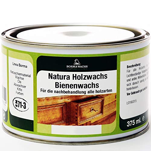 Natura Holzwachs Bienenwachs Möbelwachs Antikmöbel Wachs EN71-3 (Eiche mittel - 48) von Borma Wachs