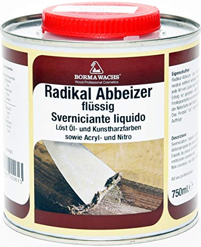 Abbeizer Kräftige Power 0,75 Liter Flüssig Lackabbeizer DMC frei Farbabbeizer von BORMA WACHS