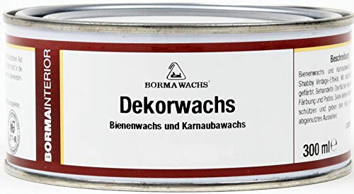 Shabby Chic Holz Wachs Dekorwachs Wachsfarbe Silber 15 300ml von BORMA WACHS