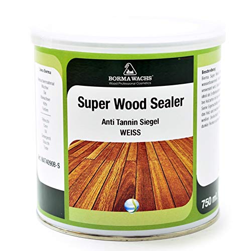 Super Wood Sealer Weiss Tanninsperre fürs Holz - 5 Liter von BORMA WACHS