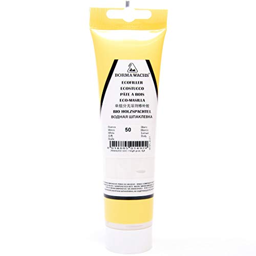 BORMA 200g BIO Holzkitt Holz Spachtel Spachtelmasse Kittmasse für alle Holzarten (50 - Weiss) von BORMA WACHS