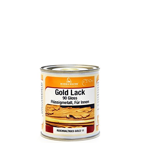 GOLD-LACK für Restauratoren, Profis und Sie mit Goldeffekt (125ml, Innenbereich) von BORMA