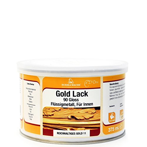 GOLD-LACK für Restauratoren, Profis und Sie mit Goldeffekt (375ml, Innenbereich) von BORMA