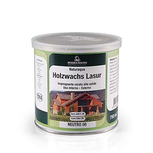 Natura Holzwachs Lasur 2,5 Liter NUSSBAUM MITTEL 59 von BORMA WACHS