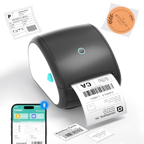 BORN4SHIP Thermo-Etikettendrucker mit Bluetooth, 4 x 6, Thermo-Versand-Etikettendrucker für kleine Unternehmen, Adress-Etikettendrucker für Ebay, Shopify, Amazon, Etsy, USPS-Paket (USB- oder von BORN4SHIP