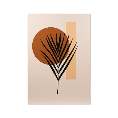 BORNE FURNITURE Dekoratives Bild – Stilvolles deko Wohnzimmer und Schfalzimmer, Wanddeko im Boho Stil, ohne Rahmen – 50x70 cm/Braun (Sepia 01) von BORNE FURNITURE