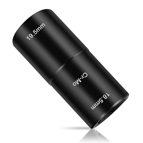BOROCO 1/2" Sechskant Kraft Stecknuss, 18.5 x 19.5mm Doppelkopf Schlagschrauber Nüsse, Radmutternschlüssel-Reifenwechsel Werkzeug für Ford Land Rover und Alle Modelle von BOROCO