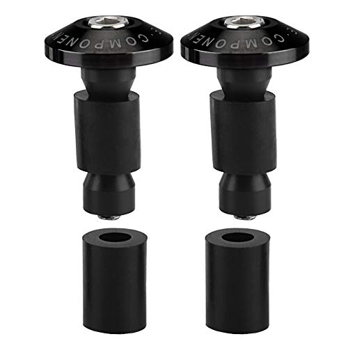 BOROCO 22 mm 7/8 Zoll Motorrad Lenkerenden, Motorrad-Lenker-Endschieber-Steckerkappen für Racing ATV Offroad-Lenker-Endstopfen Fahrrad-Endkappen-Endstopfen(Schwarz) von BOROCO