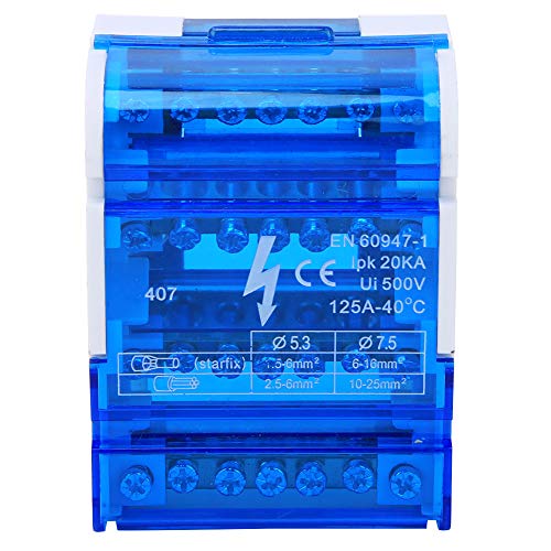BOROCO 407 Klemmblock Hutschiene,Klemmenverteilerkasten DIN-Schiene 4-Ebenen-Einphasen-Verbindungsgehäuse für die Elektrotechnik mit transparenter Abdeckung BOROCO 407 Klemmblock Hutschiene,Klemmenverteilerkasten DIN-Schiene 4-Ebenen-Einphasen-Verbindungsgehäuse für die Elektrotechnik mit transparenter Abdeckung von BOROCO