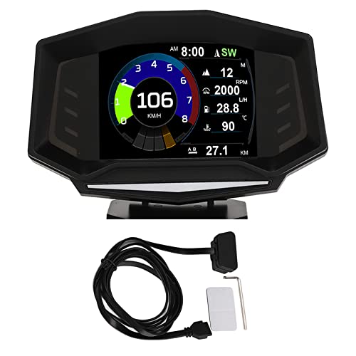 BOROCO Auto HUD Display OBD2 Auto Neigungsmesser GPS Neigungsmesser Multifunktions Überdrehzahl Alarm Smart Gauge BOROCO Auto HUD Display OBD2 Auto Neigungsmesser GPS Neigungsmesser Multifunktions Überdrehzahl Alarm Smart Gauge von BOROCO