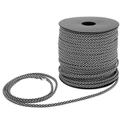 BOROCO Campingzelt-Abspannseile, reflektierendes Seil (50 m) 4 mm Dickes 7-adriges Paracord-Rettungsseil zum Binden von Zeltleinen für das Weben von Armbändern im Freien(Splitter) von BOROCO