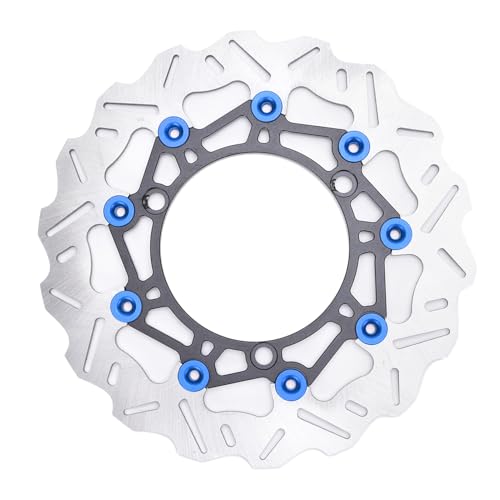 BOROCO Motorrad -Bremsscheibenscheibenrotor, Set 267mm Edelstahl -Sattel -Adapter -Kit -Austausch für NMAX125 NMAX155 Aerox155 NVX155 (Blau) von BOROCO