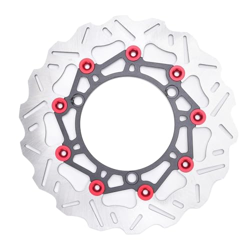 BOROCO Motorrad -Bremsscheibenscheibenrotor, Set 267mm Edelstahl -Sattel -Adapter -Kit -Austausch für NMAX125 NMAX155 Aerox155 NVX155 (Rot) von BOROCO