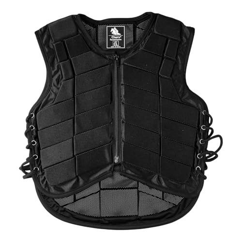 BOROCO Reitweste Kinder, Acryl, Schwarz, Schützende REIT-Trainings-Sicherheitsweste, Bequeme Reitweste Für Jungen, Mädchen(CL) von BOROCO