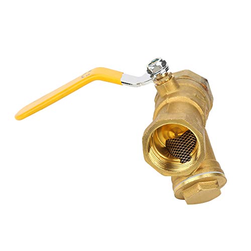 BOROCO Kugelhahn mit Schrägfilter 1 Zoll ig ag, Messing Kugelhahn Siebfilter Kugelhahn BSP DN25 Innengewinde für Wasser Gas Öl von BOROCO
